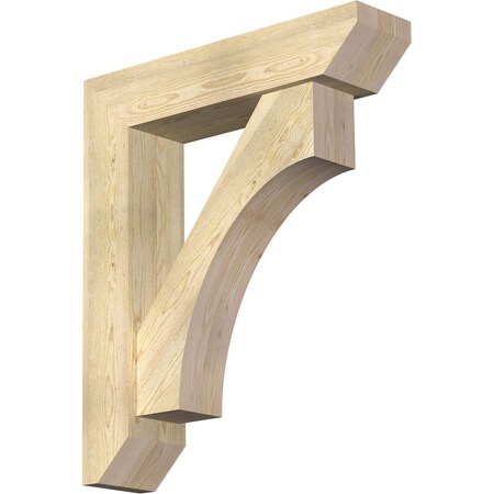 Ekena Millwork Westlake Slat Rough Sawn Bracket w/ Offset Brace, Douglas Fir, 8"W x 34"D x 40"H BKT0806X34X40WTL06RDF